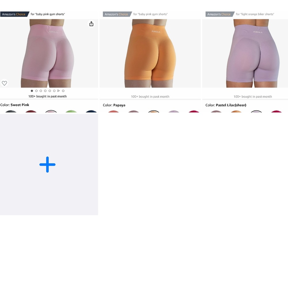 Aurola Workout Short Set of 3